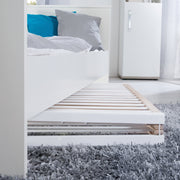 Letto pieghevole 'pieghevole', 60 x 120 cm, libro organico/bianco, regolabile a doppia altezza, compresi i rulli