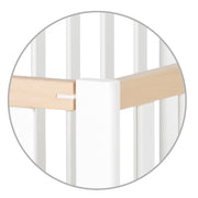 Letto pieghevole 'pieghevole', 60 x 120 cm, libro organico/bianco, regolabile a doppia altezza, compresi i rulli