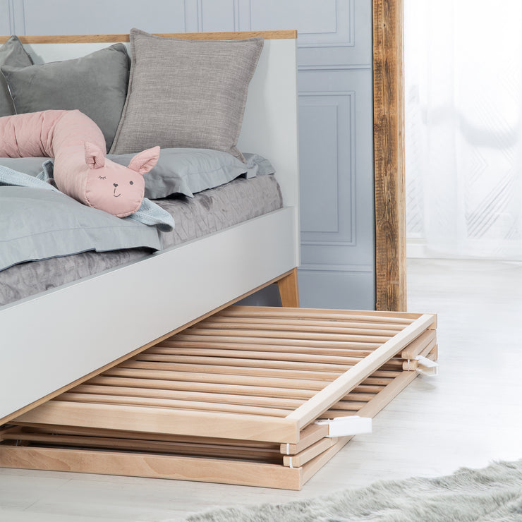 Cama plegable 'Fold Up', 60 x 120 cm, haya orgánica, altura ajustable – roba