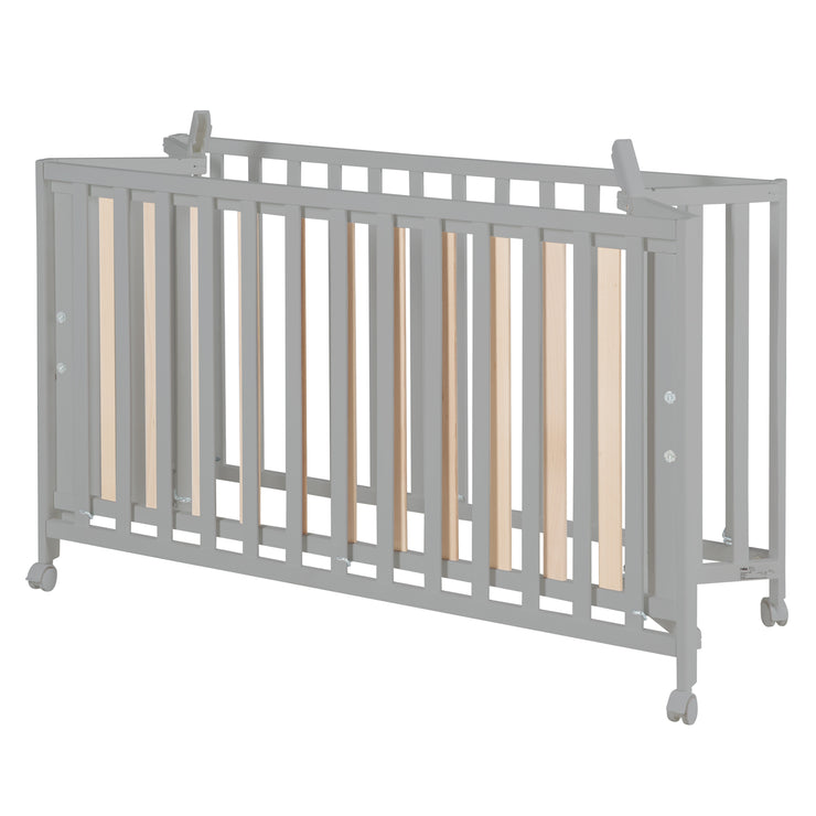 Cama plegable 'Fold Up', 60 x 120 cm - Madera de topo - Regulable en altura - Incl. ruedas