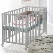 Cama plegable 'Fold Up', 60 x 120 cm - Madera de topo - Regulable en altura - Incl. ruedas