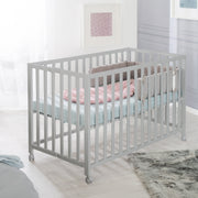 Cama plegable 'Fold Up', 60 x 120 cm - Madera de topo - Regulable en altura - Incl. ruedas