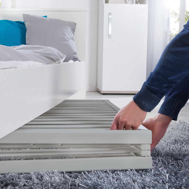Cama plegable 'Fold Up', 60 x 120 cm - Madera de topo - Regulable en altura - Incl. ruedas