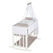 Stuben et lit latéral 'Indibar' 4 en 1, lit bébé, banc de berceau et banc pour enfants, blanc