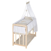 Stuben & Side Bed 'Liebhabär' 4 en 1, cama para bebés, cuna y banco para niños hechos de madera de haya