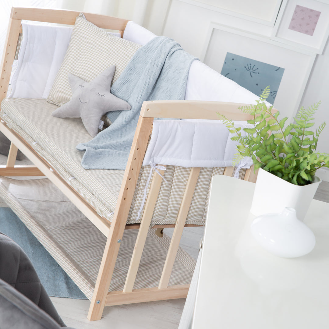 Culla co-sleeping 'Liebhabaer' 4 in 1, lettino, culla e panca per bambini in legno di faggio