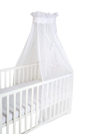 Baby bed canopy 'safe asleep®', bed canopy 'Air', white, mesh canopy for baby bed
