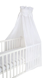 Baldaquin pour lit de bébé, blanc, 16 % coton, 84 % PES, (HxLxP) 160 x 250 x 0,5 cm