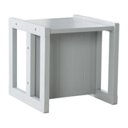 Sellets tabourets pour les enfants dans le style de la maison de campagne, tournant des tabourets avec 3 hauteurs de siège, gris en bois