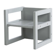 Sellets tabourets pour les enfants dans le style de la maison de campagne, tournant des tabourets avec 3 hauteurs de siège, gris en bois