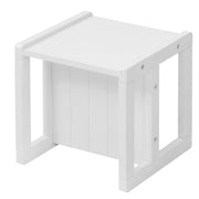 Sgabelli da posti a sedere per bambini in stile country house, girando sgabelli con altezze a 3 sedili, bianco