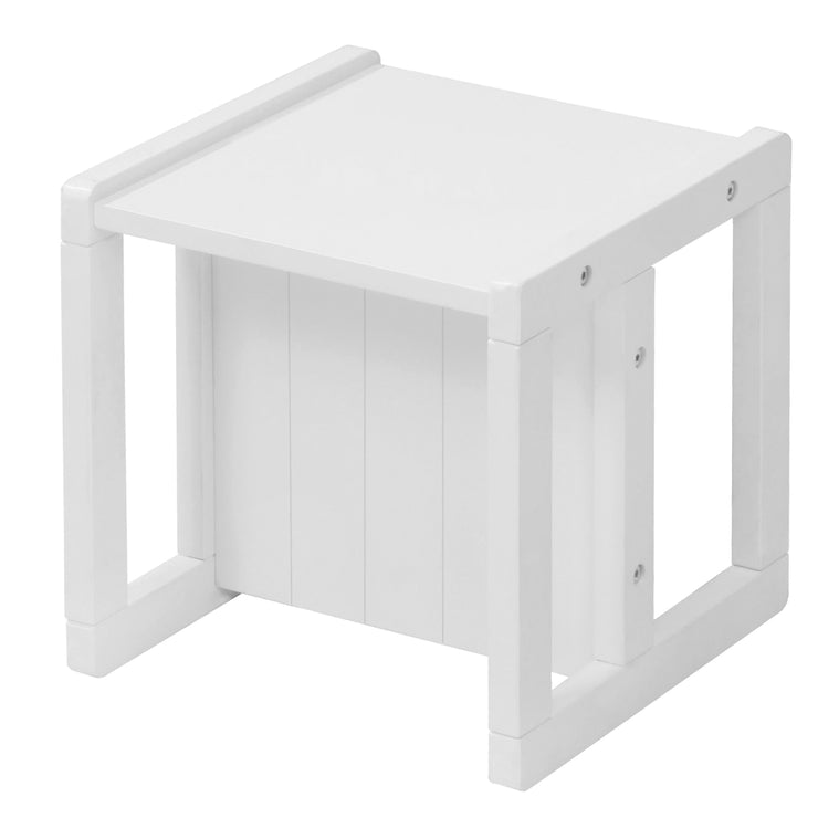 Sgabelli da posti a sedere per bambini in stile country house, girando sgabelli con altezze a 3 sedili, bianco