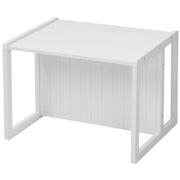 Country-style bench, white, can be used by turning in 2 seat heights or as a children's table