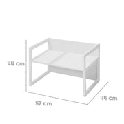 Banco de estilo country, blanco, girando en alturas de 2 asientos o como una mesa para niños