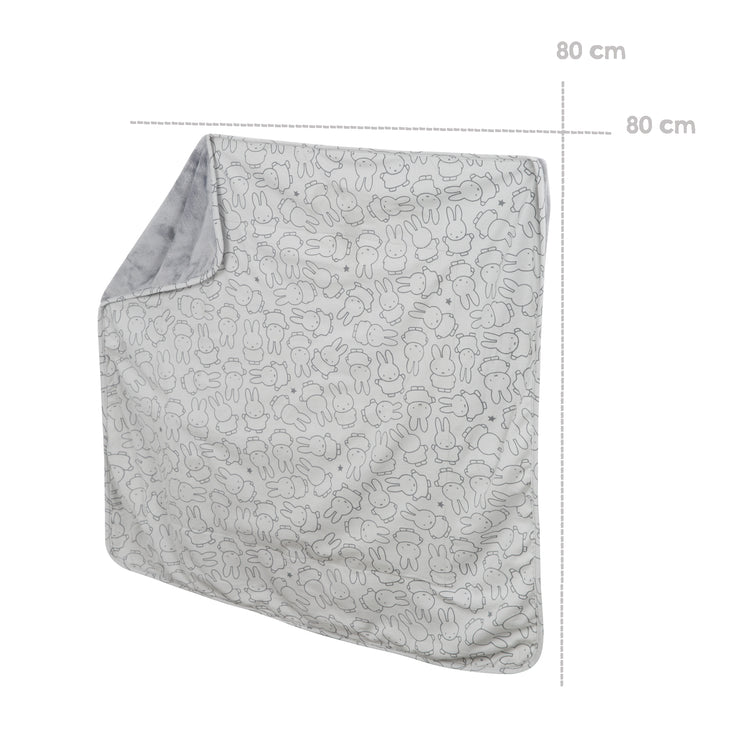 Babydecke 'miffy®', Jerseydecke aus 100 % Baumwolle für Mädchen und Jungen, 80 x 80 cm