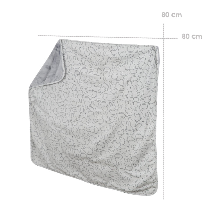 Couverture de bébé "miffy®", couverture 100% jersey coton pour filles et garçons, 80 x 80 cm