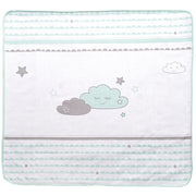 Manta para bebé 'Happy Cloud', 2 caras: 1x super suave, cálida y esponjosa, 1x 100% algodón