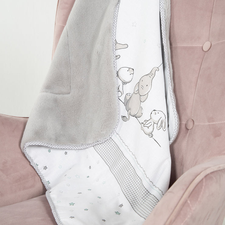 Manta de peluche 'Magic Stars' - manta de bebé hecha de 100% algodón, dimensiones 80 x 80 cm
