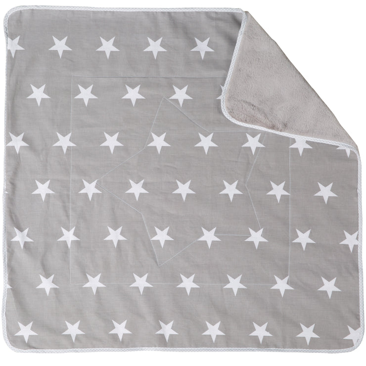 Manta de bebé 'Little Stars', 2 caras: 1x súper suave, cálido y esponjoso, 1x 100% algodón