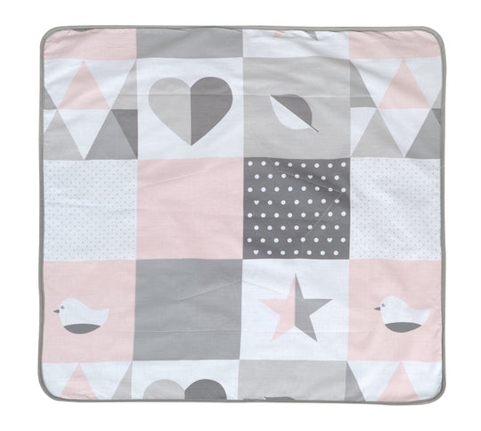 Babydecke 'Happy Patch', 2 seitig: 1x super weich, warm & flauschig, 1x 100 % Baumwolle