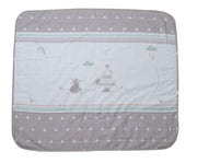 Babydecke 'Indibär', 2 seitig: 1x super weich, warm & flauschig, 1x 100 % Baumwolle