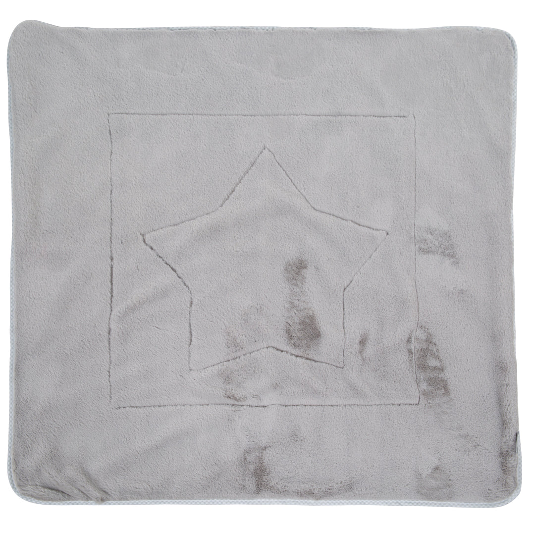 Babydecke 'Indibär', 2 seitig: 1x super weich, warm & flauschig, 1x 100 % Baumwolle
