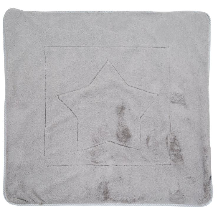 Babydecke 'Indibär', 2 seitig: 1x super weich, warm & flauschig, 1x 100 % Baumwolle