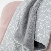 Manta de bebé 'Miffy', 2 lados: 1x súper suave, cálido y esponjoso, 1x 100% algodón