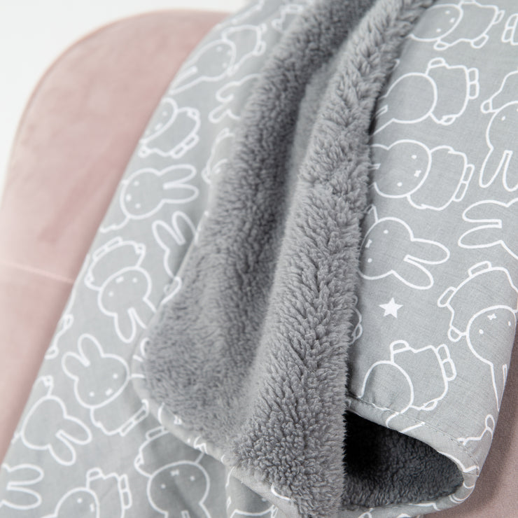 Couverture bébé 'Miffy', 2 côté: 1x super doux, chaud et moelleux, 1x 100% coton
