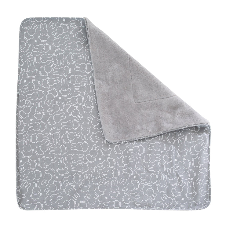 Baby blanket 'miffy®', 2 sides: 1x super soft, warm & fluffy, 1x 100% cotton