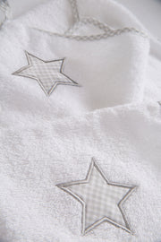 Serviette à serviette «petites étoiles», 3-PC., Terrye, serviette à capuche, serviette 30 x 30 cm, gant de toilette