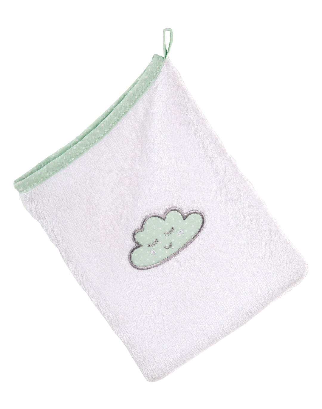 Set de toallas 'Happy Cloud', 3 piezas, toalla de rizo, toalla con capucha, toalla 30 x 30 cm, esponja