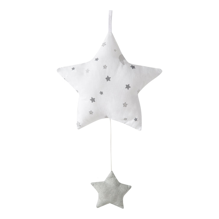 Moyalz 'Star Magic Gray', Sleep Aid, Textile Star Washable, Baby Room Decoration Grey / White