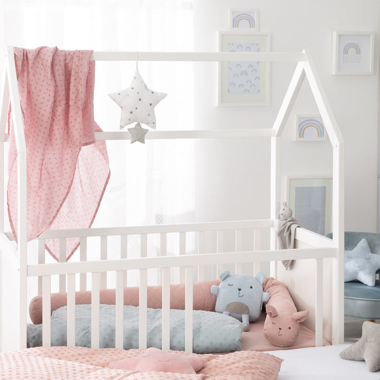 Moyalz 'Star Magic Gray', Sleep Aid, Textile Star Washable, Baby Room Decoration Grey / White