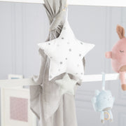Moyalz 'Star Magic Gray', Sleep Aid, Textile Star Washable, Baby Room Decoration Grey / White