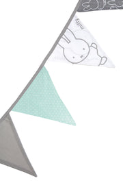 Pennant Chain 'Miffy®', ghirlanda del tessuto, cotone 100 %, 12 stendardi a circa 2 m, lunghezza totale 3 m