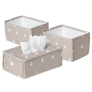 Pflegeorganizer-Set 'Indibär', 3tlg, 2 Boxen für Windeln & Zubehör, 1 Box für Feuchttücher