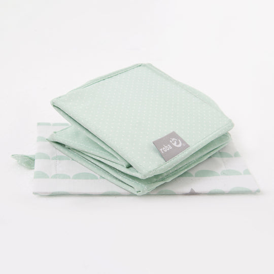 Set organizer per la cura 'Happy Cloud', 3 pezzi, 2 scatole per pannolini e accessori, 1 scatola per la salviettina umidificata, menta