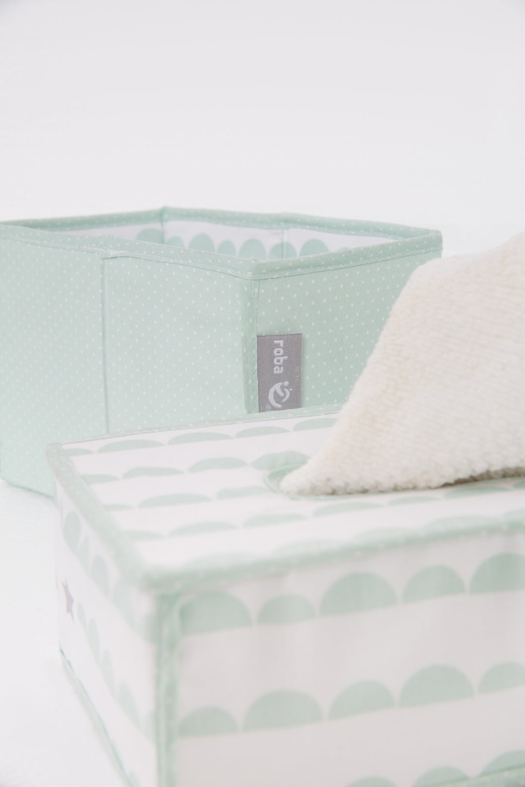 Set organizer per la cura 'Happy Cloud', 3 pezzi, 2 scatole per pannolini e accessori, 1 scatola per la salviettina umidificata, menta
