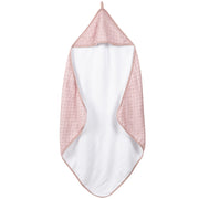 Asciugamano organico con cappuccio "Lil Planet" rosa / malva, tessuto mussola, cotone biologico, GOTS, 80x80cm