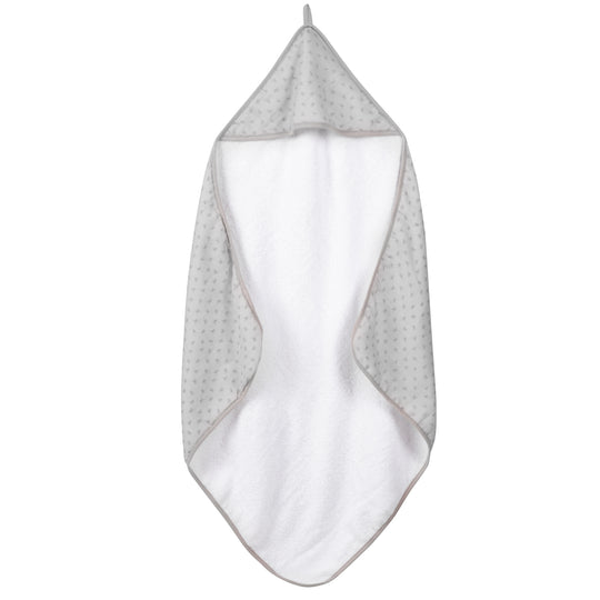 Serviette à capuche 'Lil Planet' 80 x 80 cm - Mousseline en coton biologique certifié GOTS - Gris argenté