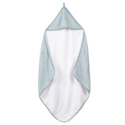 Organic hooded towel 'Lil Planet' light blue / sky, muslin fabric, organic cotton, GOTS, 80 x 80 cm