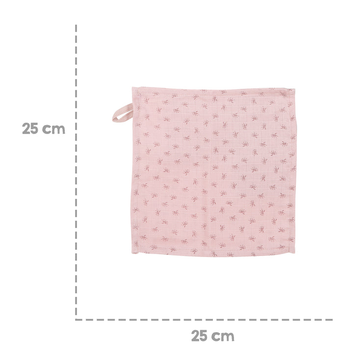 Juego de 5 toallas orgánicas 'Lil Planet' rosa / violeta, Mejillón, Algodón orgánico, GOTS, 25x25cm