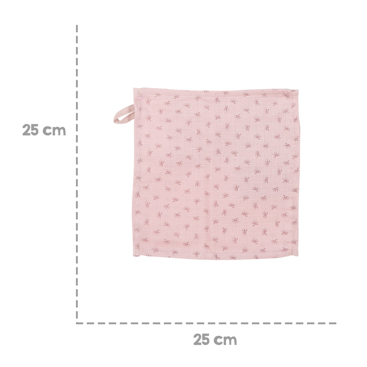 Organic 5 Set Waschlappen 'Lil Planet' Rosa/Mauve, Musselin, Bio-Botton, Gots, 25x25cm
