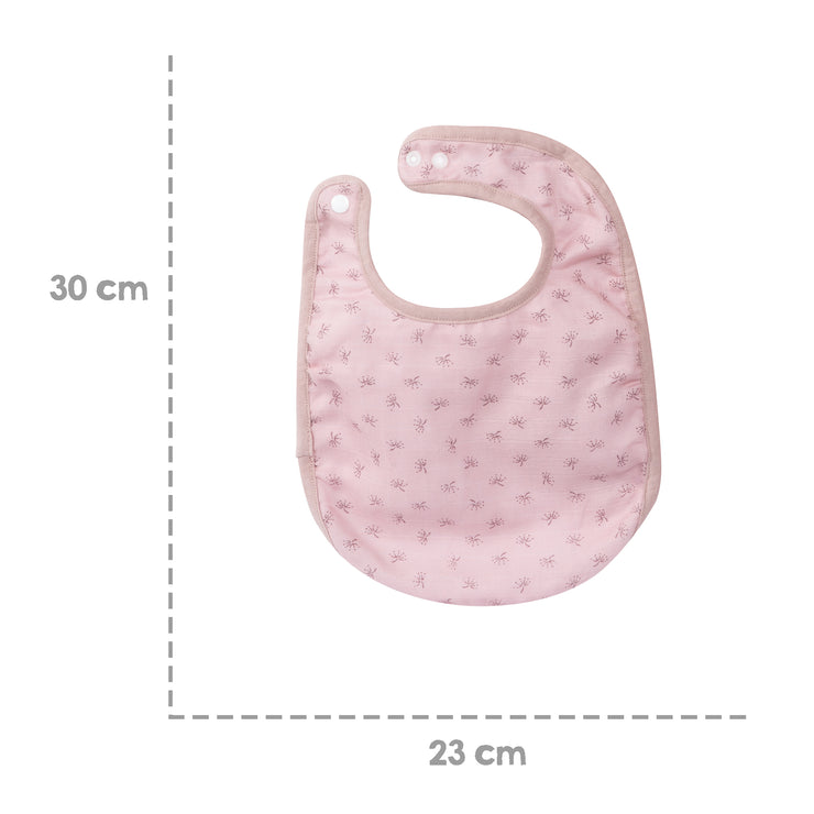 Lot de 3 bavoirs en coton bio "Lil Planet" rose/mauve, jersey, mousseline, coton, GOTS, 23 x 30 cm