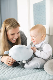 Kuschelkissen 'Lil Cuties', Kuscheltier 'Benny' mit Freundschaftskarte, Hellblau/Sky