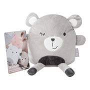Cuddly cushion 'Lil Cuties', cuddly toy 'Sammy' with friendship card, silver gray