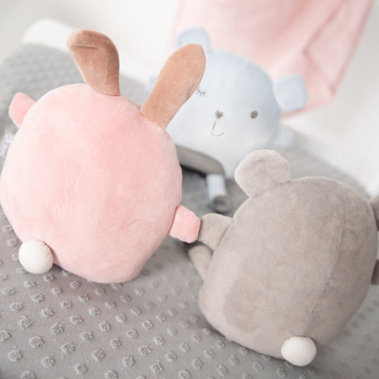 Cojín de peluche 'Lil Cuties', peluche 'Benny' con tarjeta de amistad, Azul Claro/Cielo