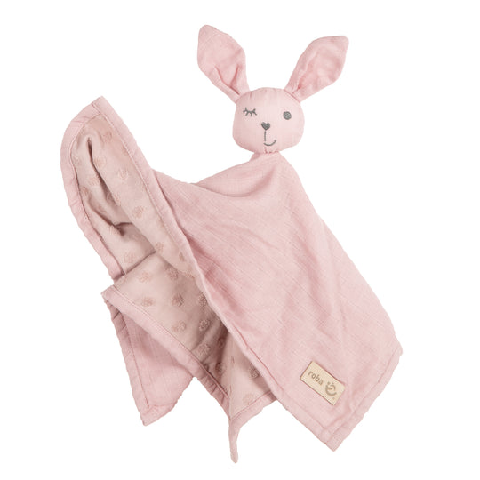 Organic Comforter 'Lil Planet' Pink / Mauve, 40 x 40 cm, Muslin & Jersey, GOTS Certified