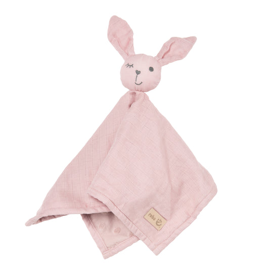 Organic Comforter 'Lil Planet' Pink / Mauve, 40 x 40 cm, Muslin & Jersey, GOTS Certified